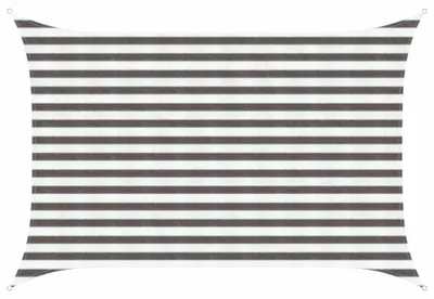 Image de Voile d'ombre Gris clair et blanc 2 x 3 m HDPE