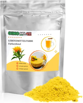 Zdjęcie produktu dla Barwnik spożywczy żółty krokosz barwierski w proszku 50g
