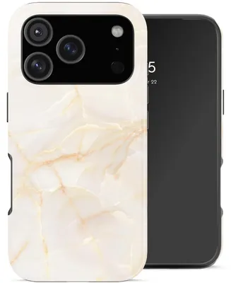 Productafbeelding van Selencia Vivid Backcover voor de Apple iPhone 18 Pro / 17 Pro - Golden Beige Marble