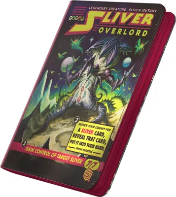 A Magic: The Gathering card with artwork of a creature called Sliver Overlord.