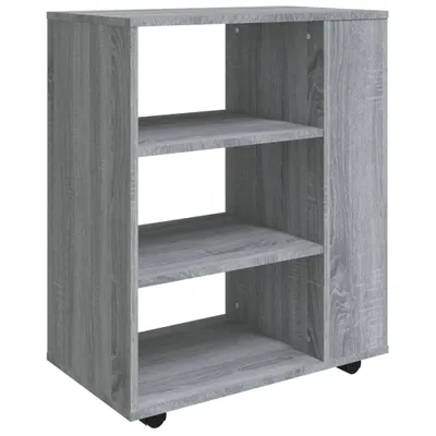 Image de vidaXL Armoire à roulettes Gris Sonoma 60x35x75 cm Bois composite