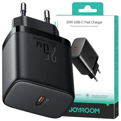 Obrázek produktu pro Joyroom JR-TCF11 rychlonabíječka pro mobilní telefony - nástěnná nabíječka s výkonem až 25 W - černá