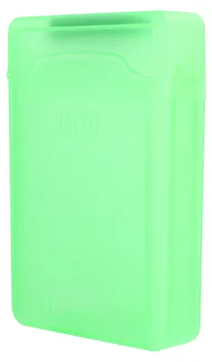 Obrázek produktu pro Ochranné pouzdro na pevný disk 3,5" HDD/SSD – nárazuvzdorné, antistatické, průhledné pouzdro z ABS (zelené) (pevný disk není součástí balení)