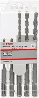 Produktbild von Bosch 2 608 579 119, Rotationshammer, Hammer drill bit, Mauerziegel, Beton, Stein, SDS Plus, 5 Stück(e)