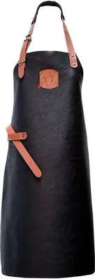 Produktbild von BBQ Latzschürze B 60 x L 82 cm Fb. schwarz : 100% Leder (HM) : schwarz