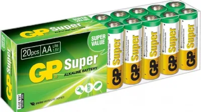 Obrázek produktu pro GP Super Alkaline baterie 15A LR06 (AA, tužka) 1,5V 20 kusů