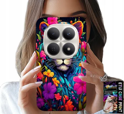 Image de Etui Do Xiaomi Note 15 4G 5G - Kwieciste Wzory Tygrys Tygrysek + Folia