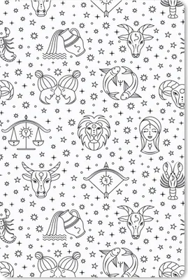 Produktbild von MuchoWow® Mauspad Mousepad Konstellation - Muster - Tierkreis - Horoskop 18x27 cm - Mousepads - Maus Mat - Pad - Mausunterlage