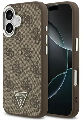 Zdjęcie produktu dla Etui Guess 4G Triangle Logo Magsafe Na Iphone 17 - Brązowe