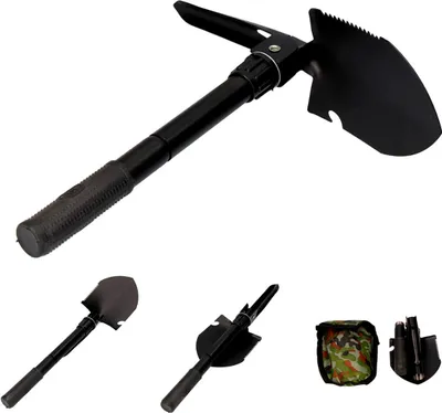 Image de Pelle Pliante Us Noire Benson Compacte, Robuste Et Polyvalente Pour Tout Terrain - Benson
