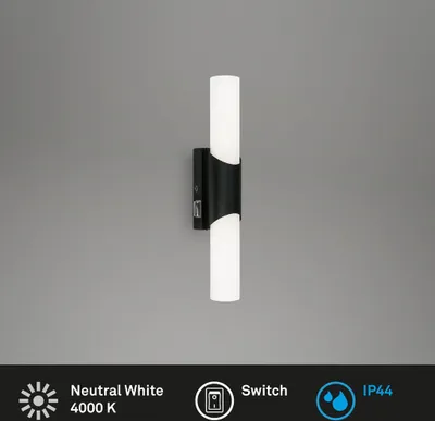 Produktbild von LED Badleuchte, schwarz, LED/7W