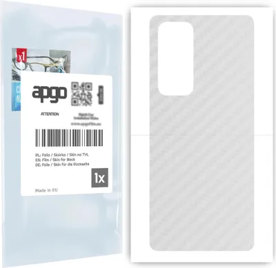 Produktbild von apgo Rückseite Schutzfolie für Oppo Reno5 Pro+ 5G -  Hinten Schutzfolie Carbon Transparent (durchsichtig), Rückseite Folie schützt vor Kratzern und Fingerabdrücken
