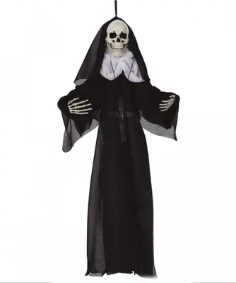 Produktbild von Nonne als Skelett Hängefigur für Halloween 50 cm