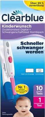 Produktbild von Clearblue Kinderwunsch Kombipack Ovulationstest & Schwangerschaftstest, 10+1 Tests