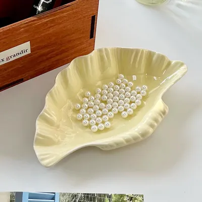 Image de Bol décorative en forme de coquillage - Céramique - Crème