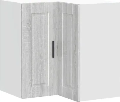 Produktbild von vidaXL Küchen-Eckhängeschrank Porto Grau Sonoma Holzwerkstoff