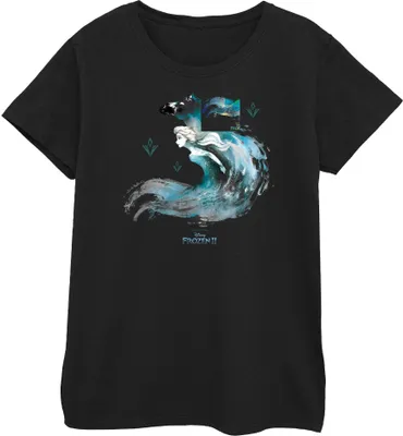 Produktbild von Disney - "Frozen 2 The Water Spirit" T-Shirt für Damen BI48109 (S) (Schwarz)