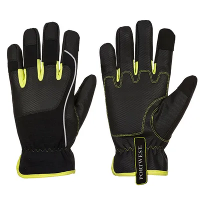 Produktbild von Portwest A771 PW3 Handwerker-Handschuh Black/Yellow Gr. M