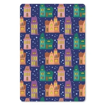 Produktbild von MuchoWow® Mauspad Mousepad Winter - Muster - Haus 18x27 cm - Mousepads - Maus Mat - Pad - Mausunterlage