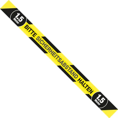 Produktbild von Fußboden-Aufkleber-Band "1.5 M - Abstand halten II" (100x8cm) G/B