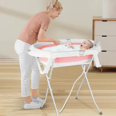 Produktbild von Zusammenklappbares Babybad mit Ständer und Zubehör