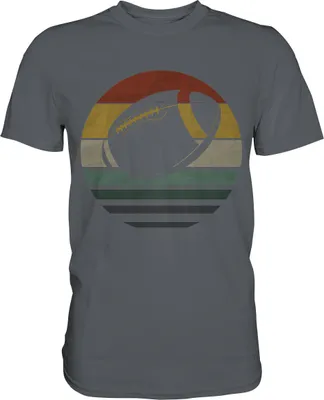 Produktbild von Retro American Football T-Shirt – Dark Grey / XL