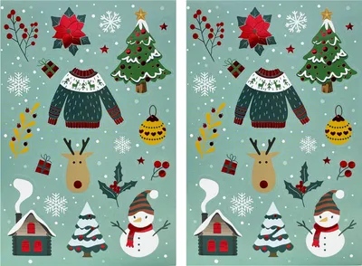 Produktbild von Oblique Unique 42 weihnachtliche Aufkleber für Weihnachten Sticker mit Glanz Weihnachtsdekoration Basteln Geschenk Deko
