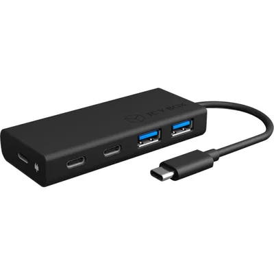 Produktbild von ICY BOX IB-HUB1426-CPD, USB 3.2 Gen 1 Type-C® Hub zu 2x Type-C® und 2x Type-A USB Anschlüssen und Power Delivery bis zu 60 W, USB 3.2 Gen 1 (3.1 Gen 1) Type-C, USB 3.2 Gen 1 (3.1 Gen 1) Type-A, USB 3.2 Gen 1 (3.1 Gen 1) Type-C, 5000 Mbit/s, Schwarz, Aluminium, Kunststoff, 60 W
