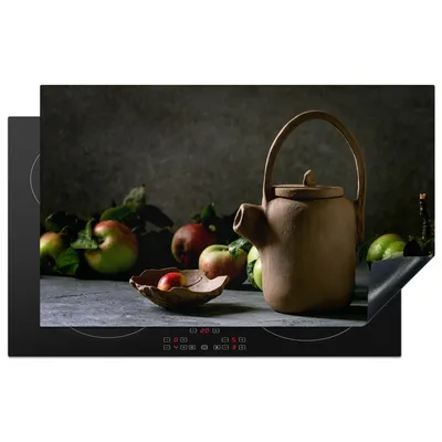 Produktbild von KitchenYeah© Herdabdeckplatte Teekanne - Tee - Stilleben , 83x51cm, Küche Deko, Glaskeramikkochfeld Herdabdeckung, Abdeckplatte fùr Kochfeld