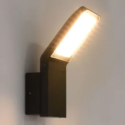 Produktbild von Moderne LED Außenwandleuchte: Schwarz, Aluminium, 337A