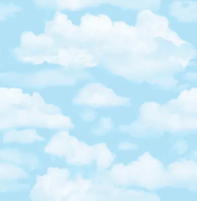 Produktbild von Fresco - Papier Tapete - Wolken - Blau/Weiß - 10mx52cm