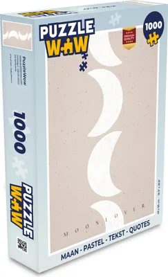 Obrázek produktu pro MuchoWow® Puzzle 1000 dílků Měsíc - Pastelové - Text - Citáty - Hračky - Pro malé i velké - Hry - Skládačky