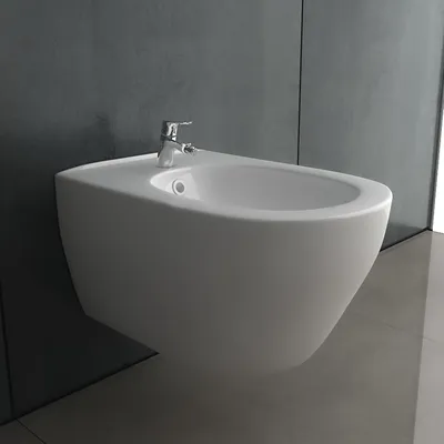 Produktbild von Alpenberger Bidets | Hänge Bidet für Intimdusche Sitzbad | Wand Bidet mit Hahnloch und Überlaufschutz | Moderne Toilette Dusche | Podusche | WC Dusche Taharet | Waschbeckendusche