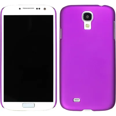 Produktbild von PhoneNatic Case kompatibel mit Samsung Galaxy S4 - Hülle lila gummiert Hard-case + 2 Schutzfolien
