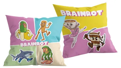 Productafbeelding van Italiaanse Brainrot-personages, decoratieve kussens - 40 x 40 cm