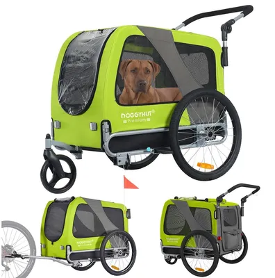 Immagine prodotto di Rimorchio per cani per bicicletta - Passeggino 2 in 1 - Max 35 kg - 80 x 56 x 63 cm - Taglia L