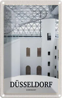 Produktbild von vianmo Blechschild 18x12 cm Düsseldorf Bildmotiv Reisemotiv Abenteuer Reisen Urlaub