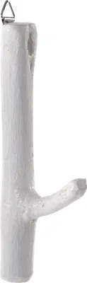 Produktbild von GARDEROBENHAKEN LIMB | Teakholz  ca. 15cm(H) Garderobenhaken aus Ästen | Farbe: 06 weiß-landhaus
