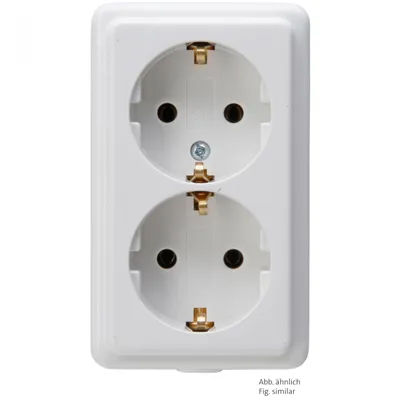 Zdjęcie produktu dla Kopp 120101001, Typu F, CEE 7/4, Biały, Termoplastyczny, IP20, 250 V