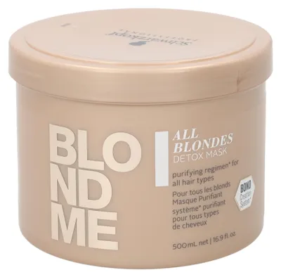 Produktbild von Schwarzkopf BLONDME All Blondes Detox, 500 ml, Unisex, Gefärbtes Haar, Blond, Nährend, Auffrischend, Verstärkung, Topf
