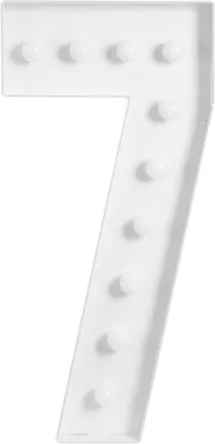 Productafbeelding van LED-cijferlamp 100x48 cm – Oplichtend cijferdecoratie met warmwit licht – Geschikt voor verjaardagen, bruiloften en feestjes – Wit