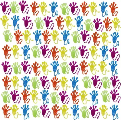 Produktbild von 50 Klatschhand Glibber Bunte Klatschhände Glibberhand Mitgebsel Give aways Scherzartikel Spielspaß für Geburtstag Kindergeburtstag Kinder
