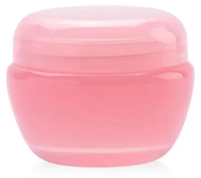 Image de Pots à cosmétiques, rechargeables, format portable, lot de 5, rose translucide, 20 g