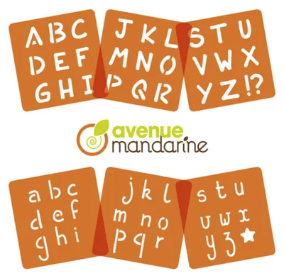 Produktbild von Avenue Mandarine Set mit 6 Schablonen, 15x15 cm, geeignet für Kinder ab 3 Jahren, für Filz- und Farbstifte