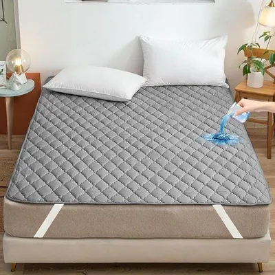 Produktbild von Unyqoos® wasserdichter Matratzenschoner 180 x 200 cm, weiche atmungsaktive Matratzenauflage mit Microfaser‑Softtouch und TPU-Schutz, bis 30 cm Höhe, 4 Eckgummis, grau