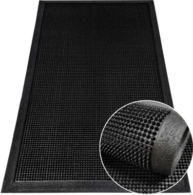 Produktbild von Deco4Home Gummi Schmutzfangmatte 40x60cm | Fußmatte | Schwarz