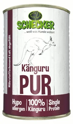 Produktbild von Schecker Nassfutter Känguru PUR 410g