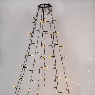 Image de Guirlande lumineuse pour manteau d'arbre blanc chaud 8x2m 360 LEDs