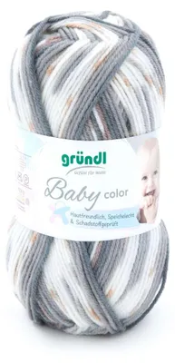 Produktbild von Gründl Wolle Baby color 50 g beigebraun grau weiß rehbraun multicolor