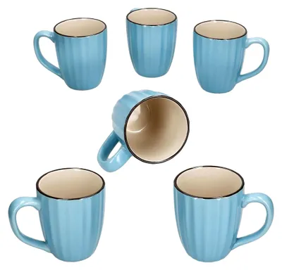 Produktbild von OSITA 6er Set Kaffeebecher in Hellblau und Creme